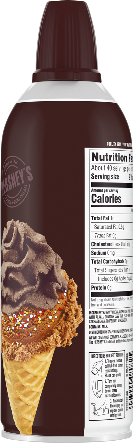 Hershey Whipped Cream Nutrition (1800x1800), Png Download