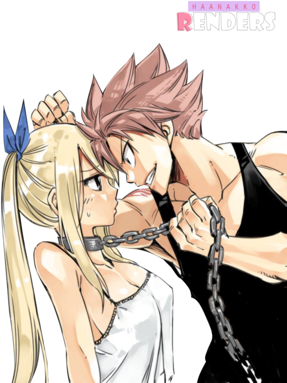 Fairy Tail Natsu Et Lucy (600x761), Png Download