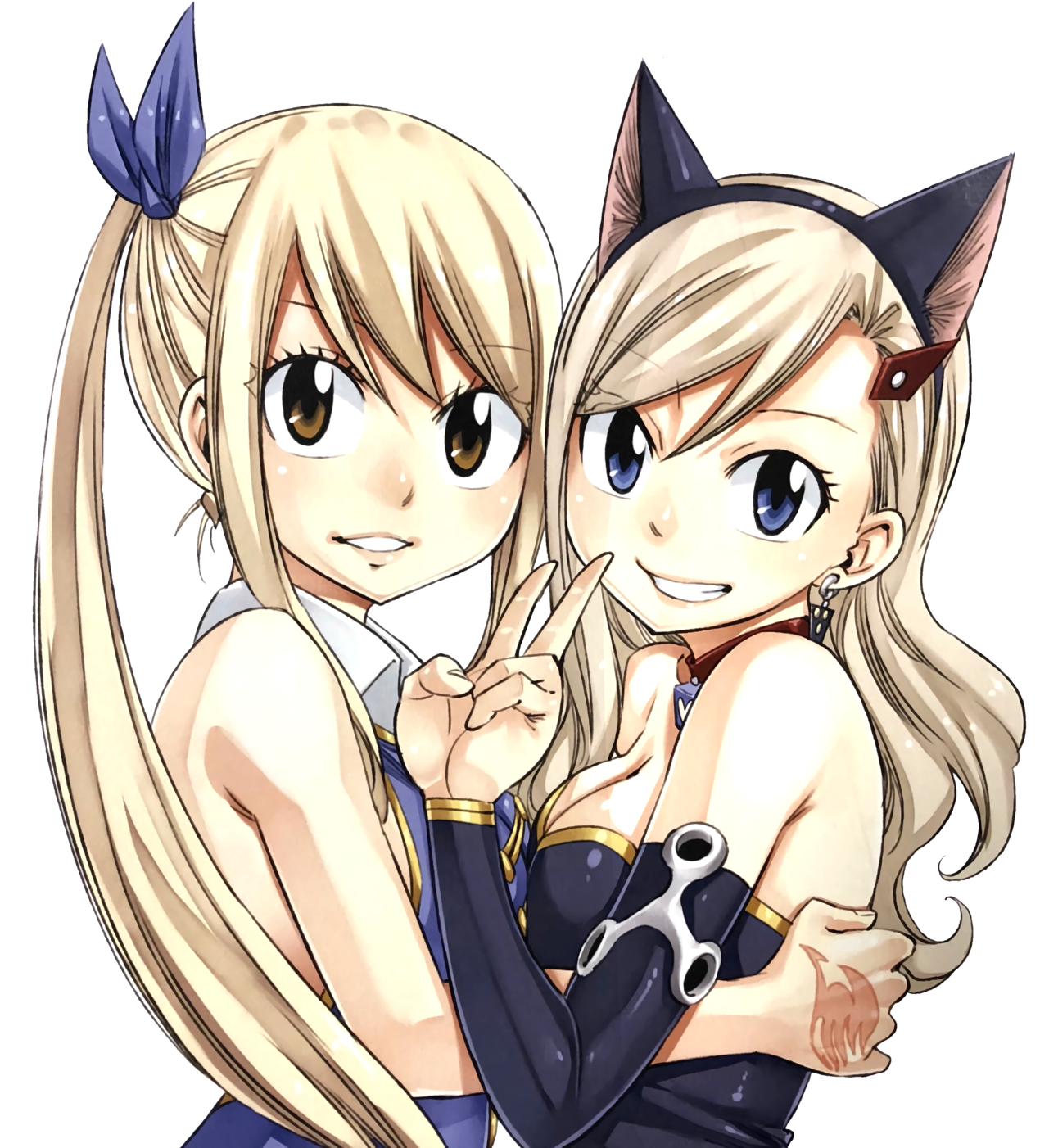 Fairy Tail Ft Render Transparent Lucy Heartfilia Ez - Fairy Tail Lucy And Rebecca (1280x1577), Png Download