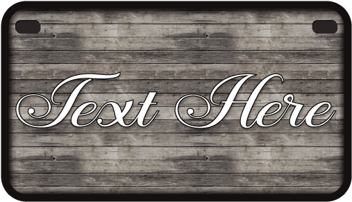 Personalized License Plates Photo - Wooden Background (864x432), Png Download