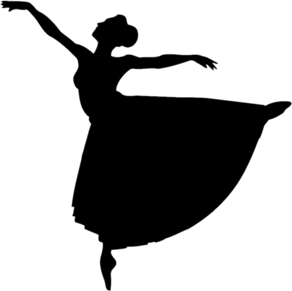 #dancer #dance #silhouette #black #grace #graceful - Dance (1024x1021), Png Download