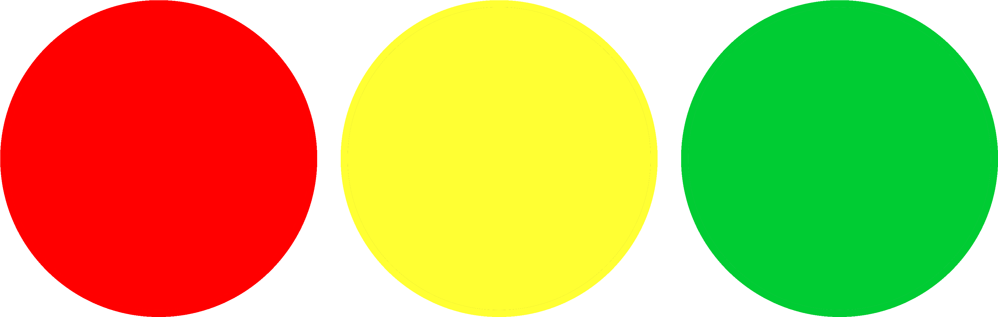 As Seen In Red Yellow Green Circles (3600x1200), Png Download