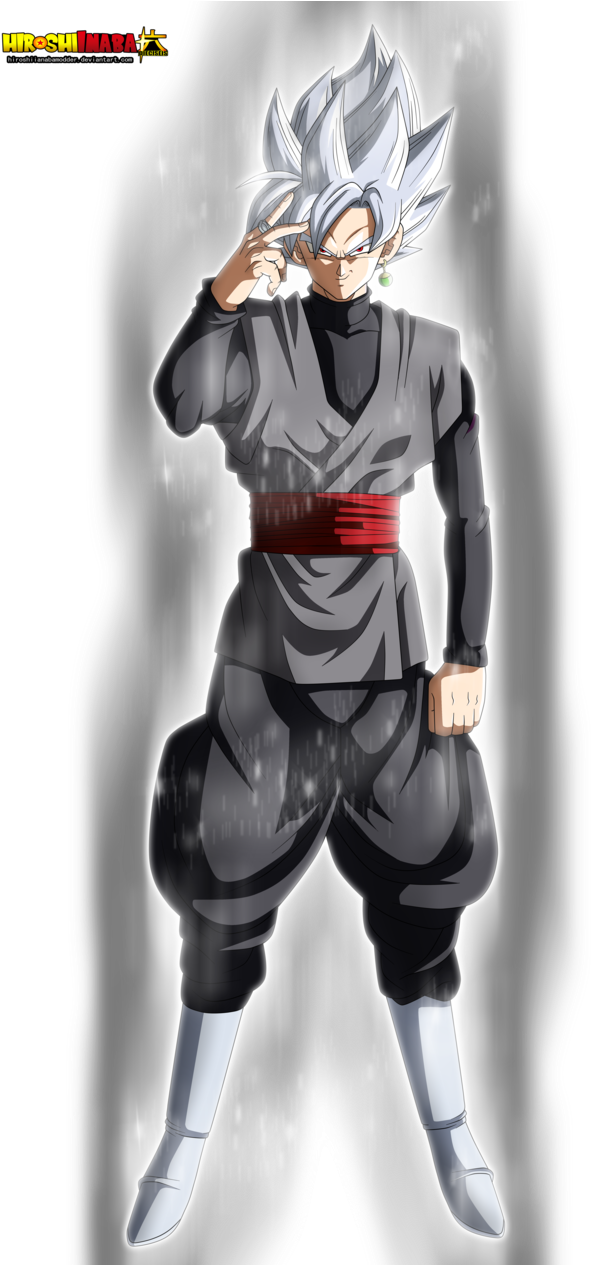 Goku Black And White Search Result Cliparts For Goku - Black Goku Ssj White (632x1264), Png Download