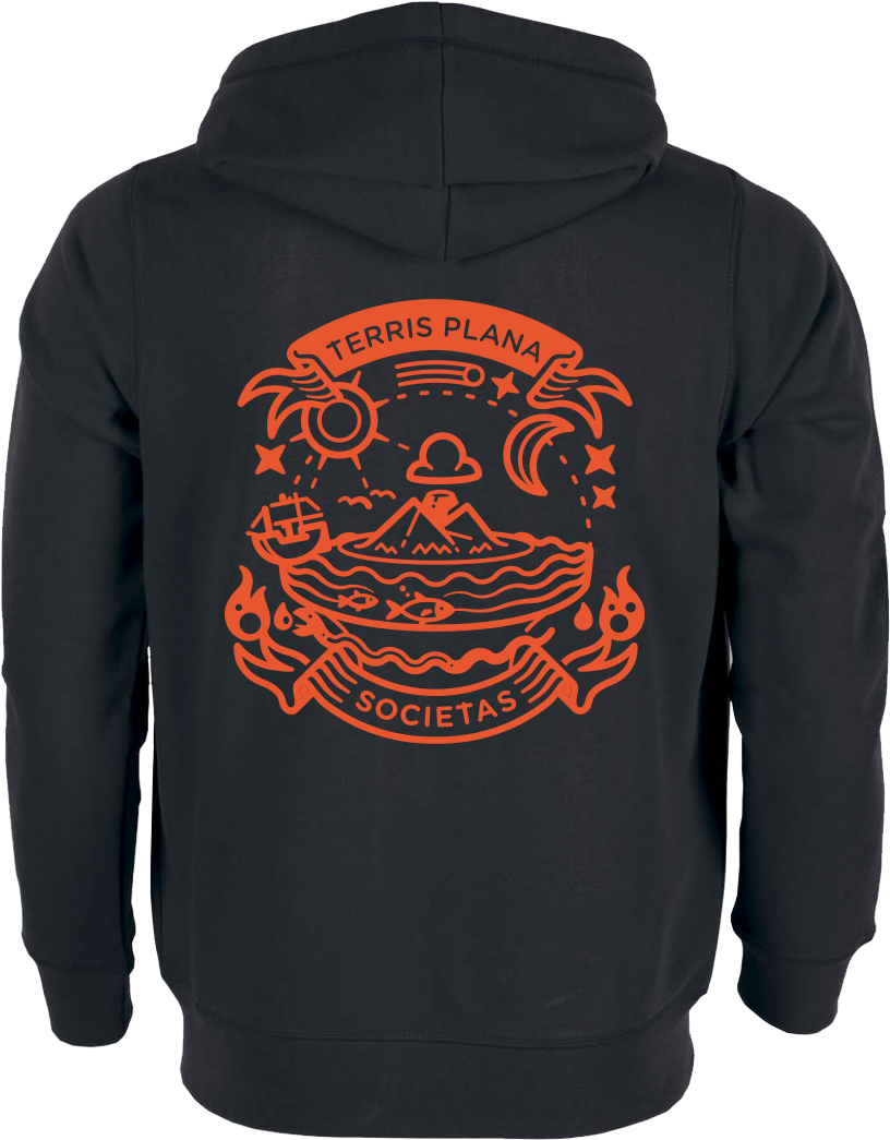 Jensmayor Flat Earth Society Hoodiejacke Sweatshirt (1044x1044), Png Download