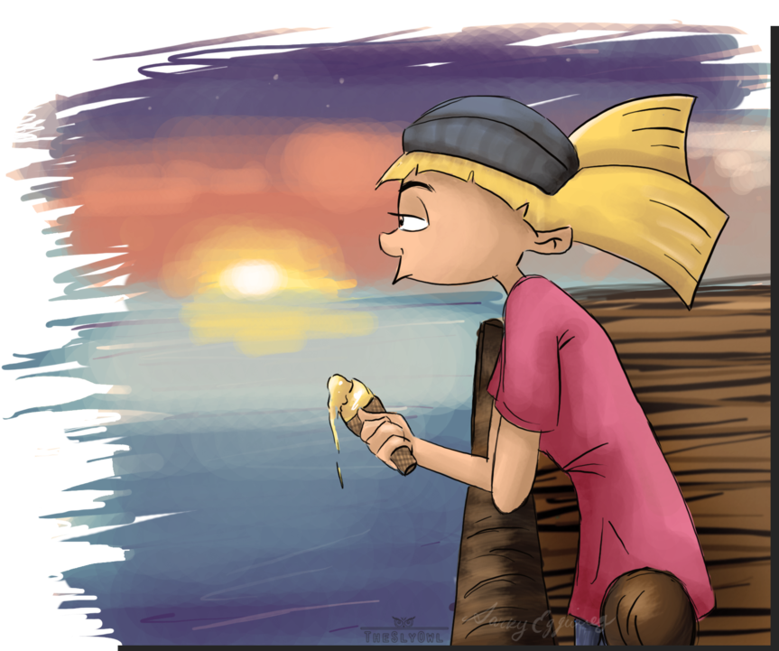 Arnold And Helga Images Arnold And Helga Hd Wallpaper - Cartoon (900x756), Png Download