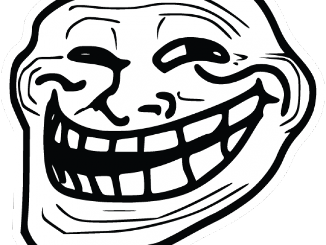 Troll Face Cut Out (640x480), Png Download