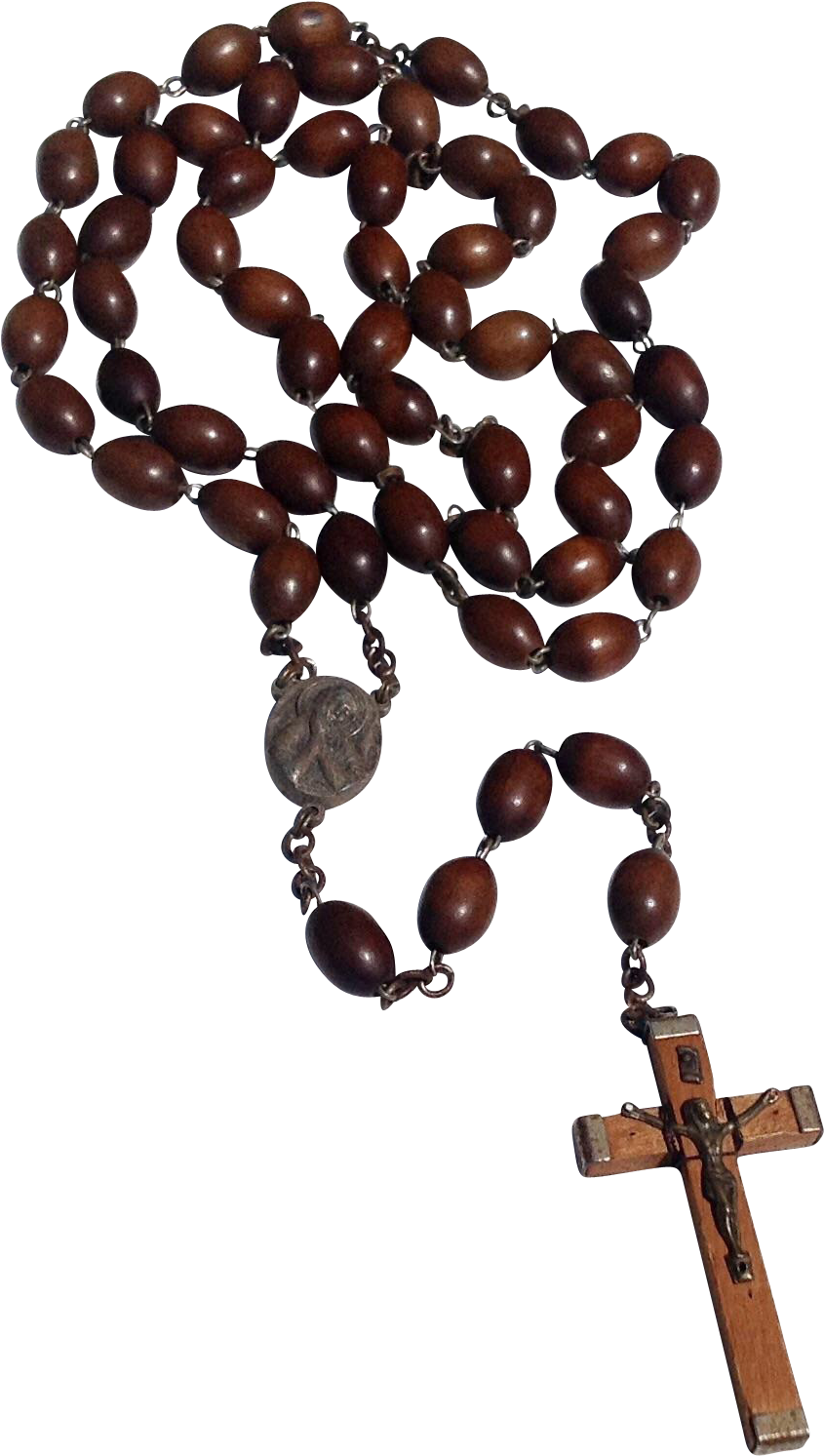 Vintage Large Early Priest Or Nun's Rosary - Christian Cross (1492x1492), Png Download