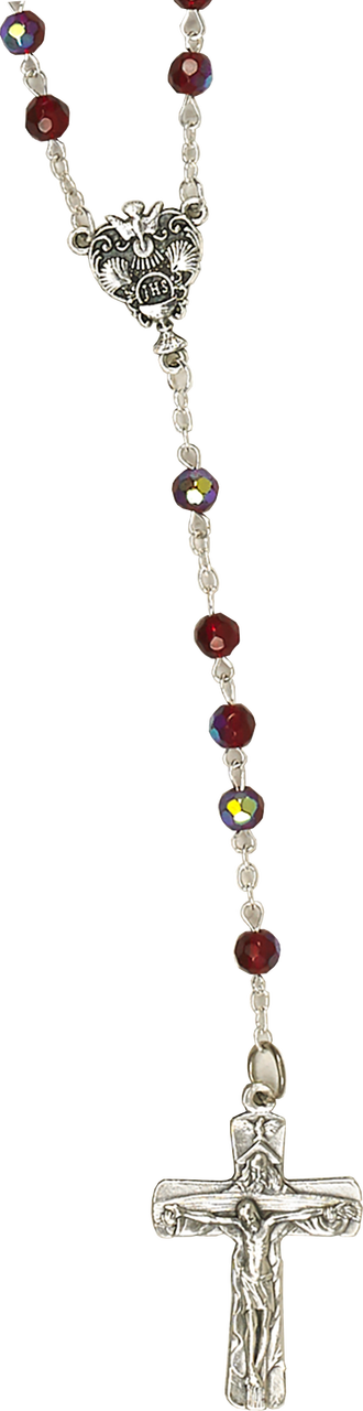 Red Glass Rcia Rosary - Earrings (330x1280), Png Download