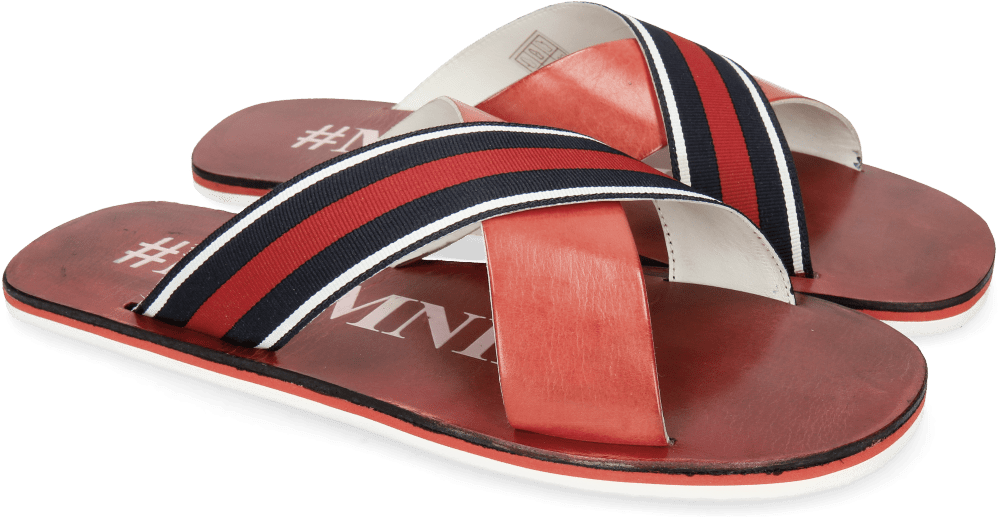 Sandals Sam 5 Ruby Strap Red Blue - Slipper (1024x1024), Png Download