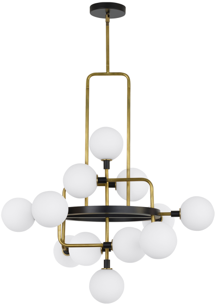 Orb 10-light Radial Pendant Light - Tech Lighting Viaggio Chandelier (628x628), Png Download
