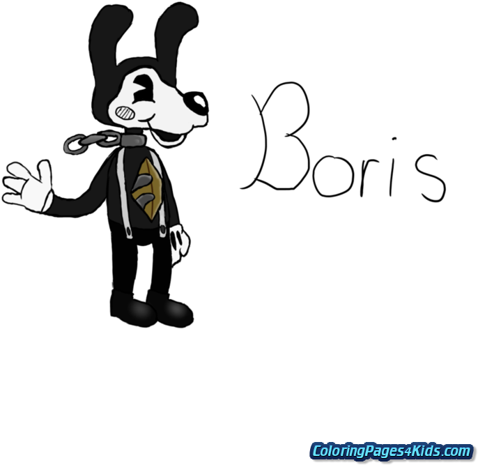 Coloring Pages For Kids Bendy With Bendy And The Ink - Bendy And The Ink Machine (894x894), Png Download