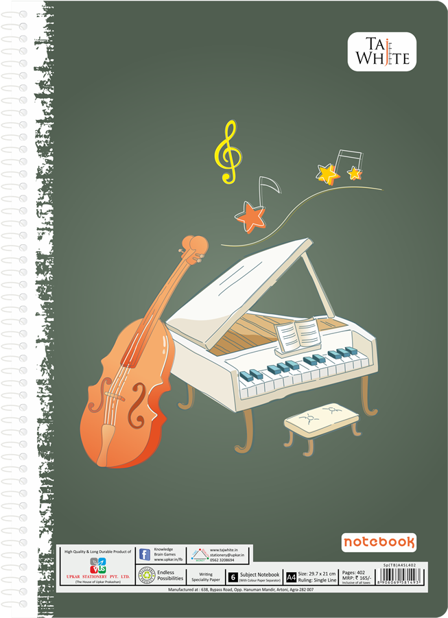 Spiral Notebook A4 - Viola (750x900), Png Download