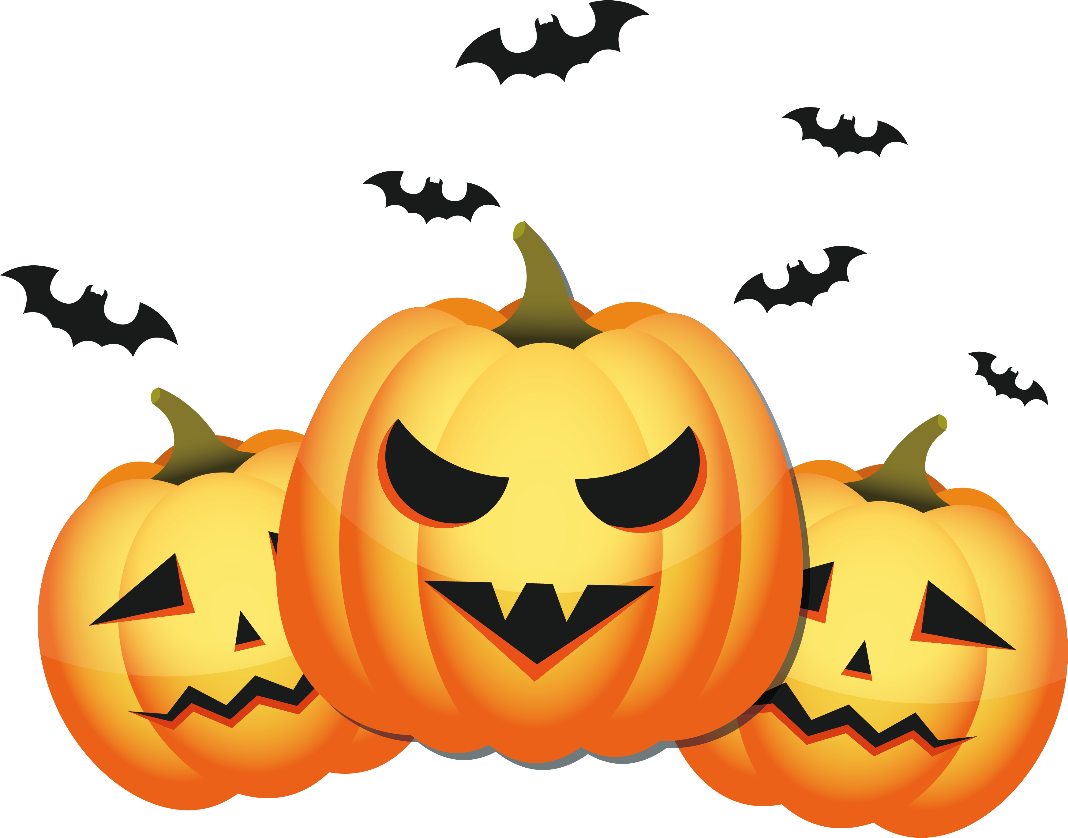 Squash Clipart Calabasa - Calabaza Halloween Clip Art (3489x2738), Png Download