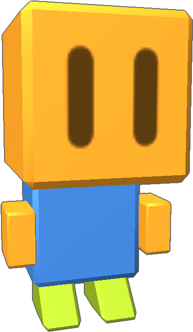 My Improved Version Of The Noob From Roblox, Into A - Cartoon (768x768), Png Download