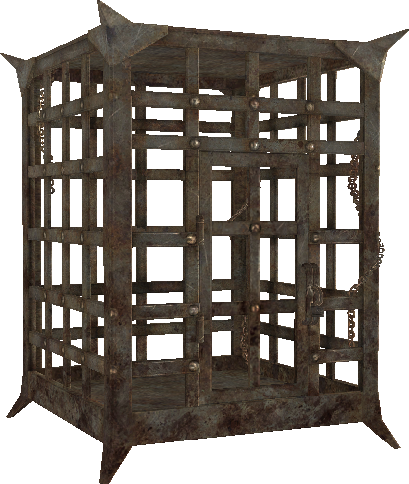 Crime And Jail - Skyrim Prison Cage (874x1047), Png Download