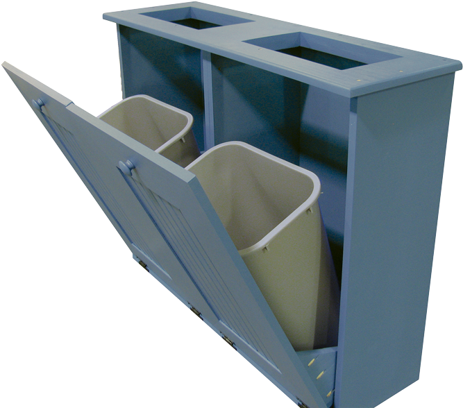 Custom Double Tip Out Trash Bin - Architecture (692x600), Png Download