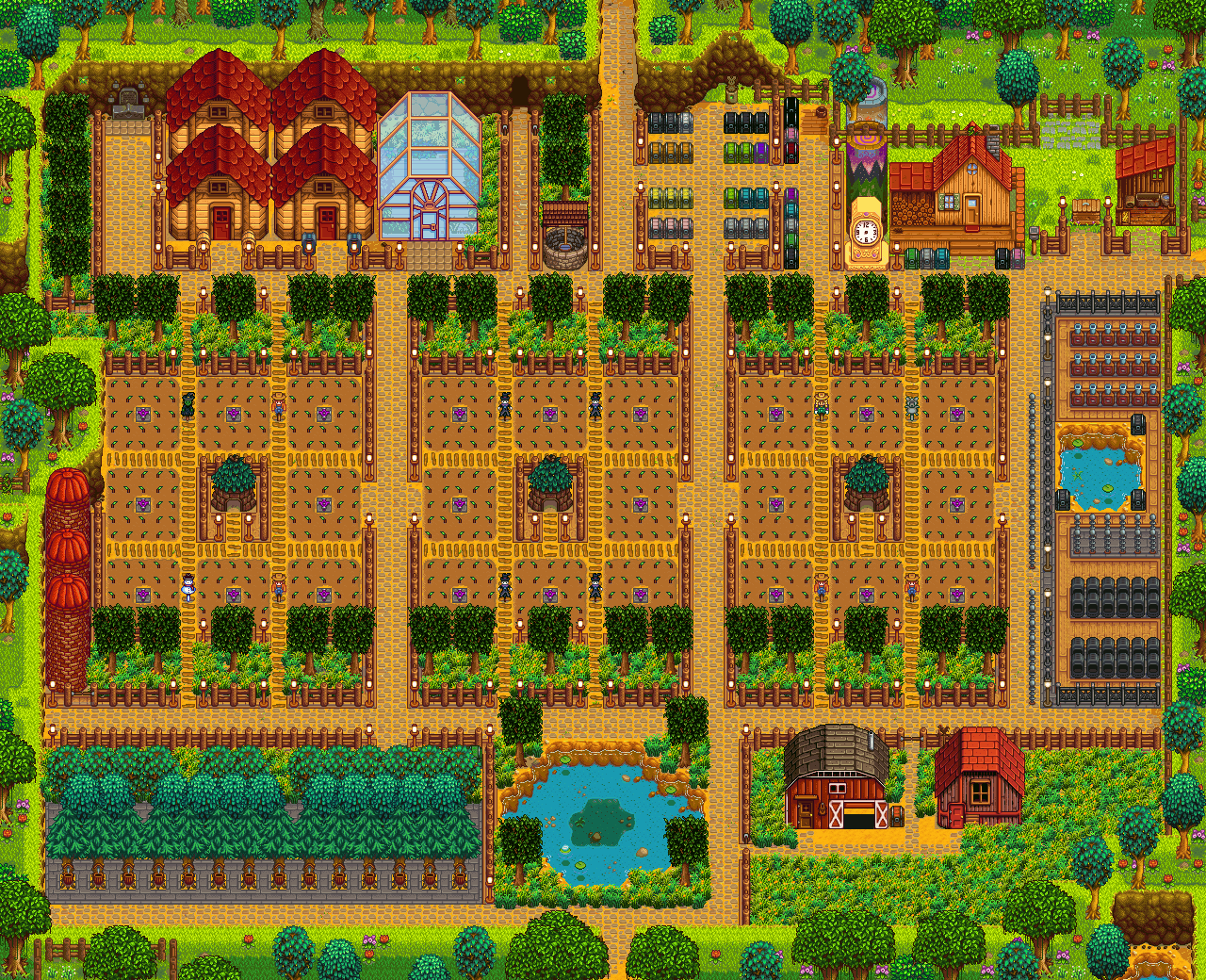 Farm Stardew Valley Summary Generator Stardew Valley - Harvest Moon Farm Map (1280x1040), Png Download