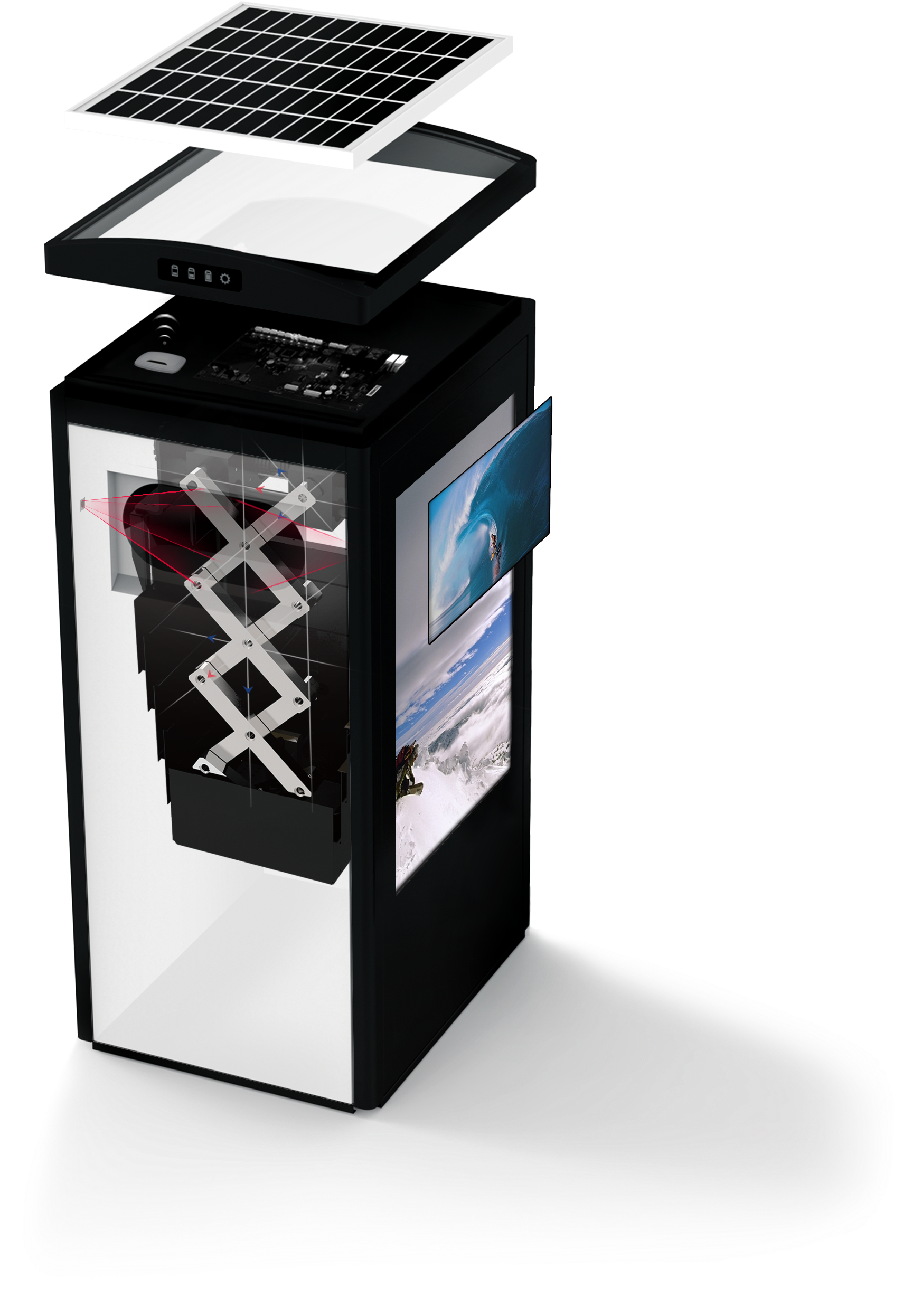 Internet Of Things Plays A Major Role In Making The - Cleancube The Solar Powered Trash Compactor (2210x2607), Png Download