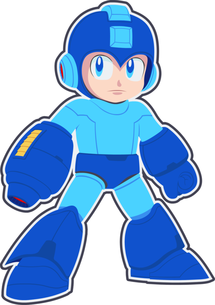 Megaman Smash Bros - Mega Man Vector Art (750x1065), Png Download