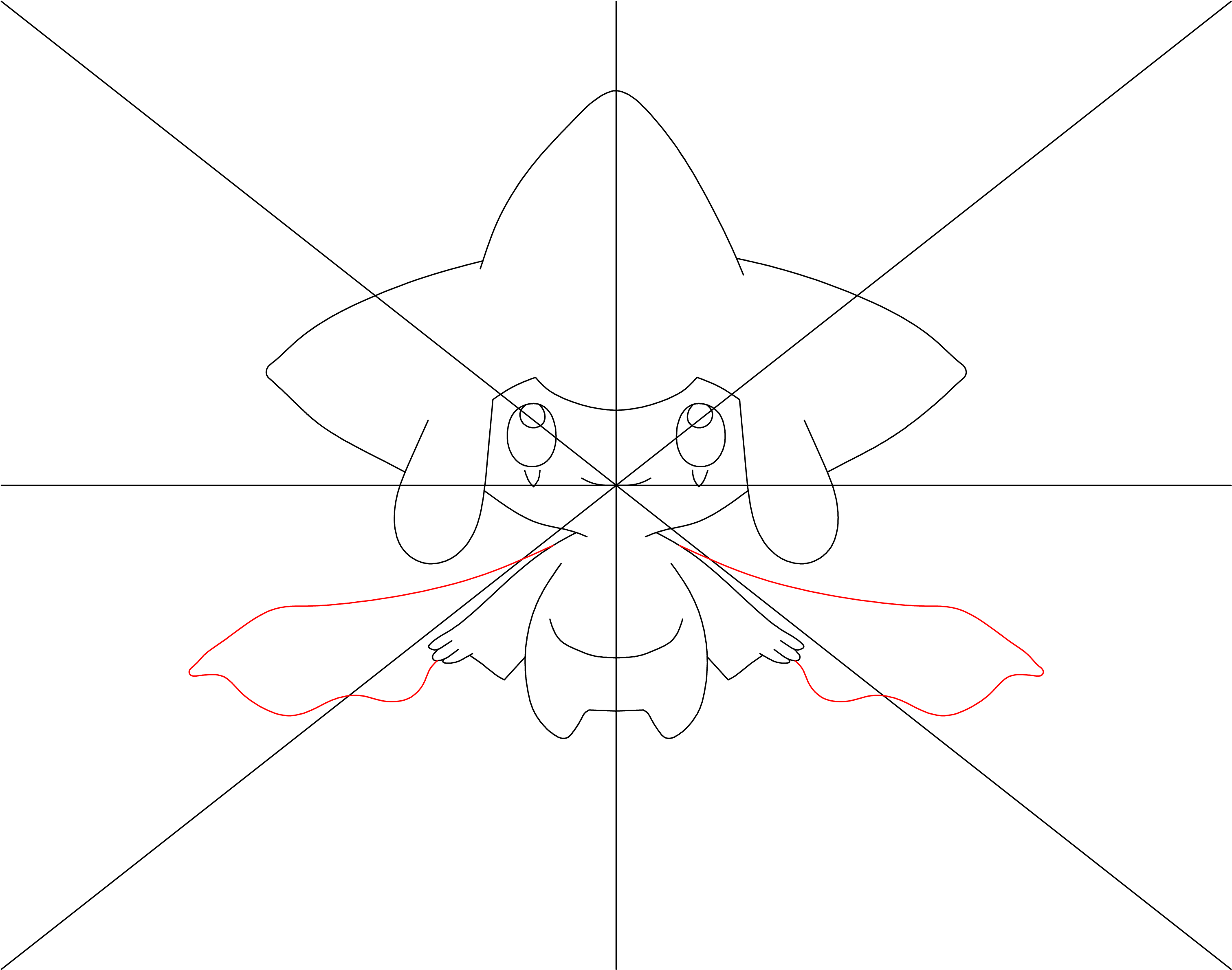 How To Draw Pokemon Jirachi Step - Sketch (3300x2550), Png Download