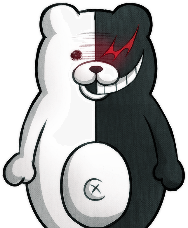 1 - Muscular Monokuma (644x780), Png Download