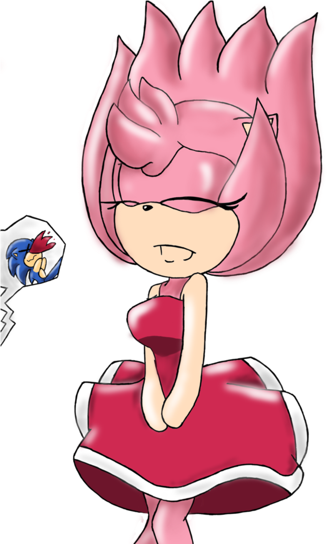 Amy Rose - Amy Rose Wind Skirt (748x1067), Png Download