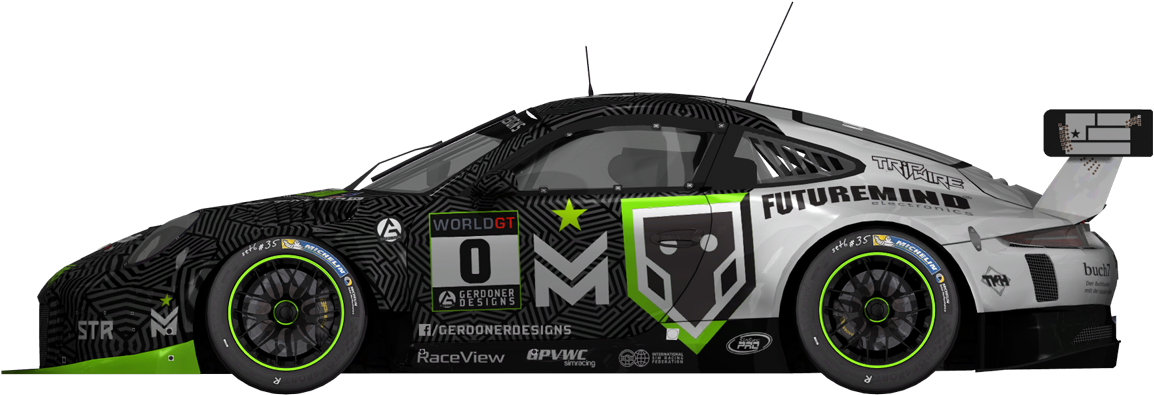 Stax Wgt17 Porsche - Ford Focus Rs Wrc (1600x400), Png Download