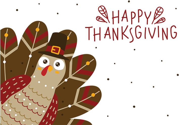 Hilcorp Energy Company - Thanksgiving Cute Turkey (720x509), Png Download