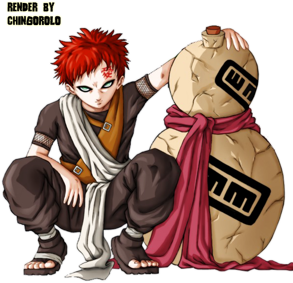 Gaara Render Photo - Gaara Du Desert Naruto (600x600), Png Download