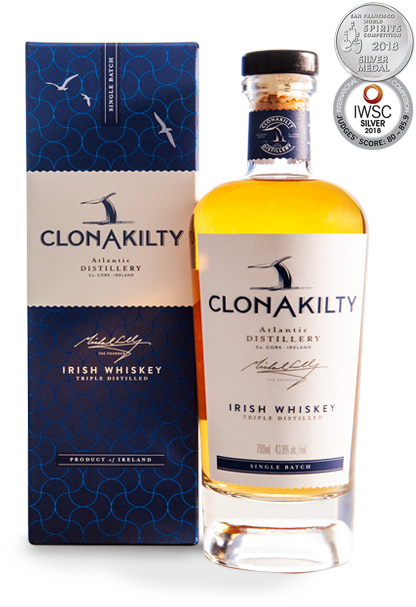 Clonakilty Single Batch Irish Whiskey Is A Premium - Glass Bottle (481x684), Png Download