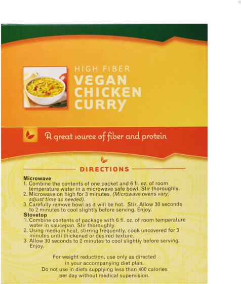 Vegan Chicken Curry Diet Entree - American Food (541x600), Png Download