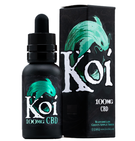 Watermelon Green Apple Sour - Blue Koi Cbd 500mg (700x700), Png Download