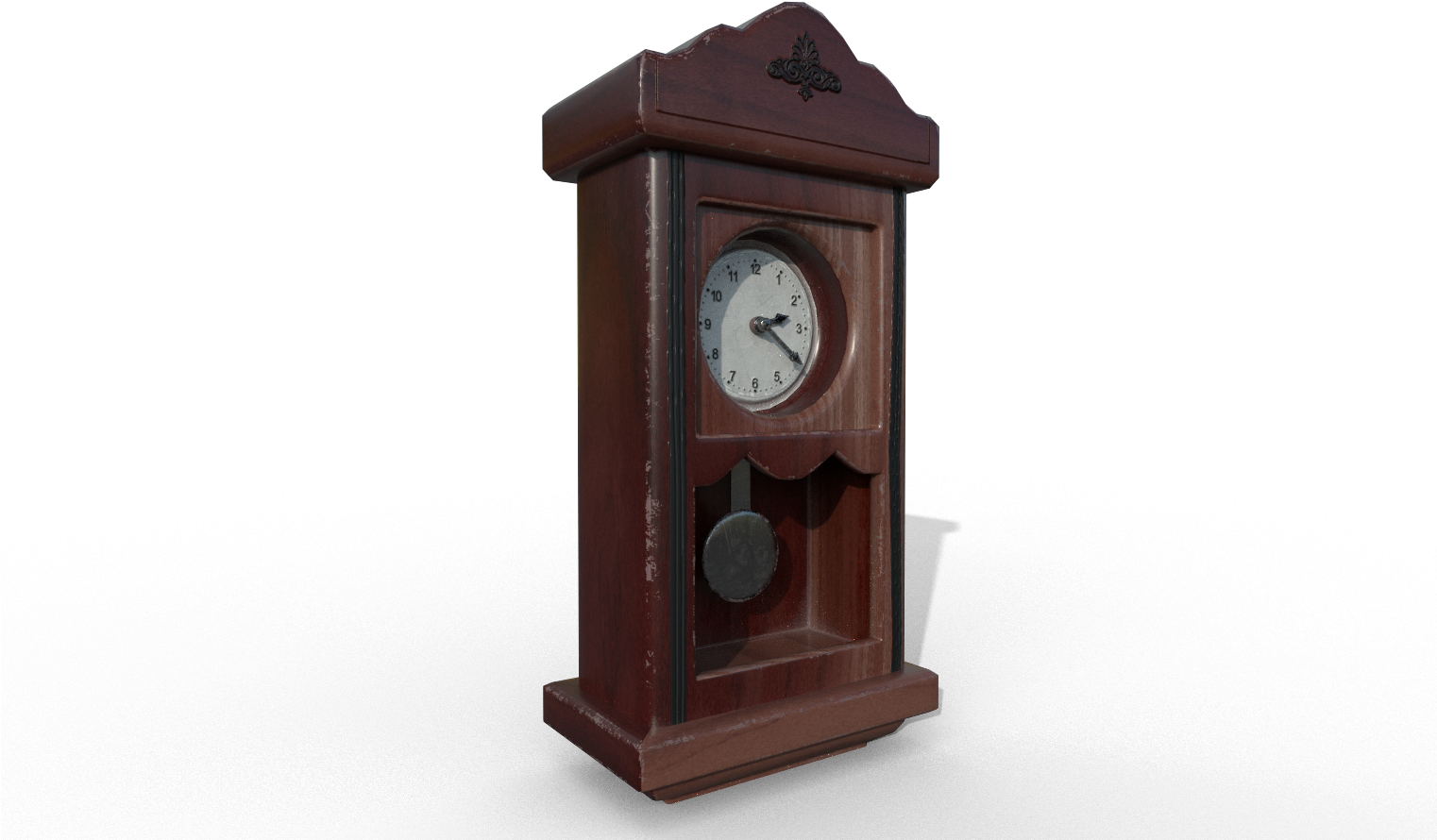 Vintage Clock In 3ds Designed By Me ساعة قديمة بثلاثة - Quartz Clock (1521x909), Png Download