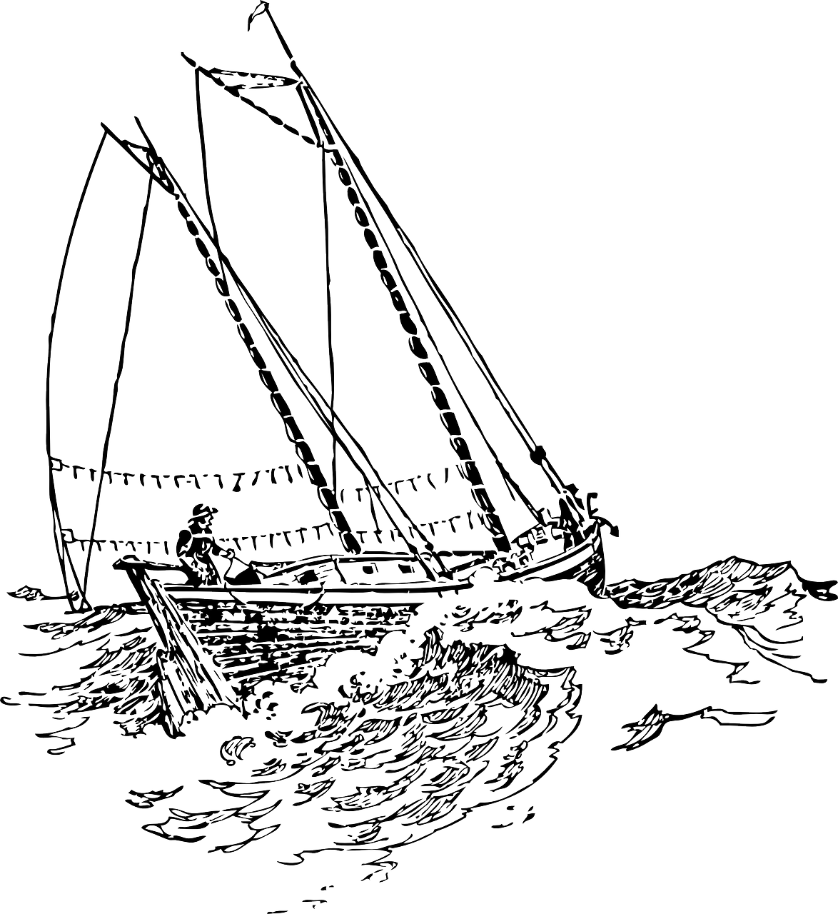 Sailing Ship Png - Boat Sailing (1174x1280), Png Download