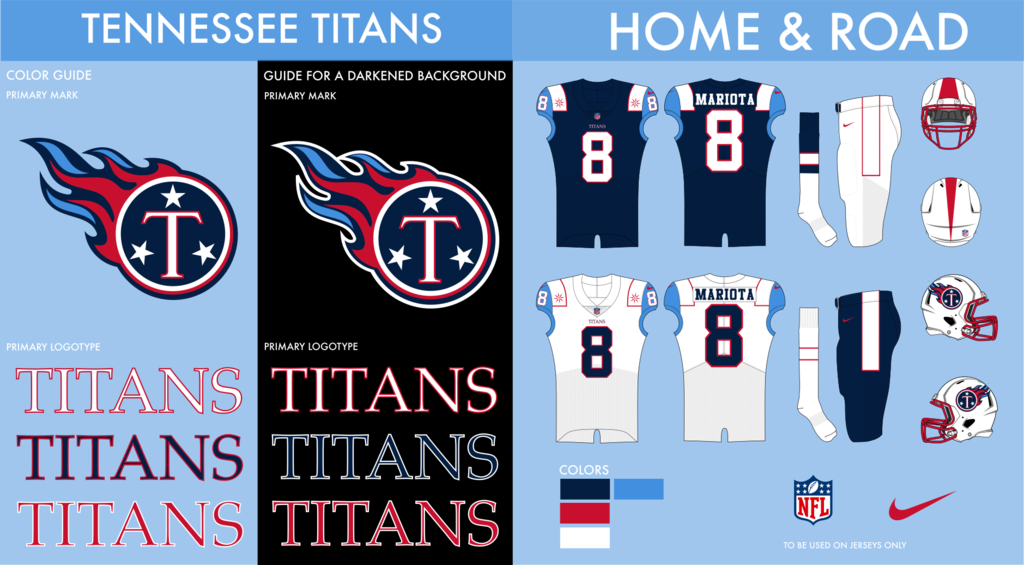 Tennessee Titans Home & Road - Tennessee Titans (1024x565), Png Download