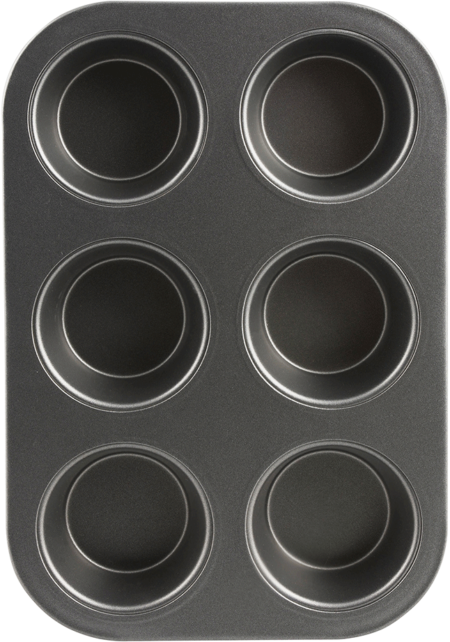 B13m6 Non-stick 6 Cup Muffin And Cupcake Pan Range - Circle (1024x1024), Png Download