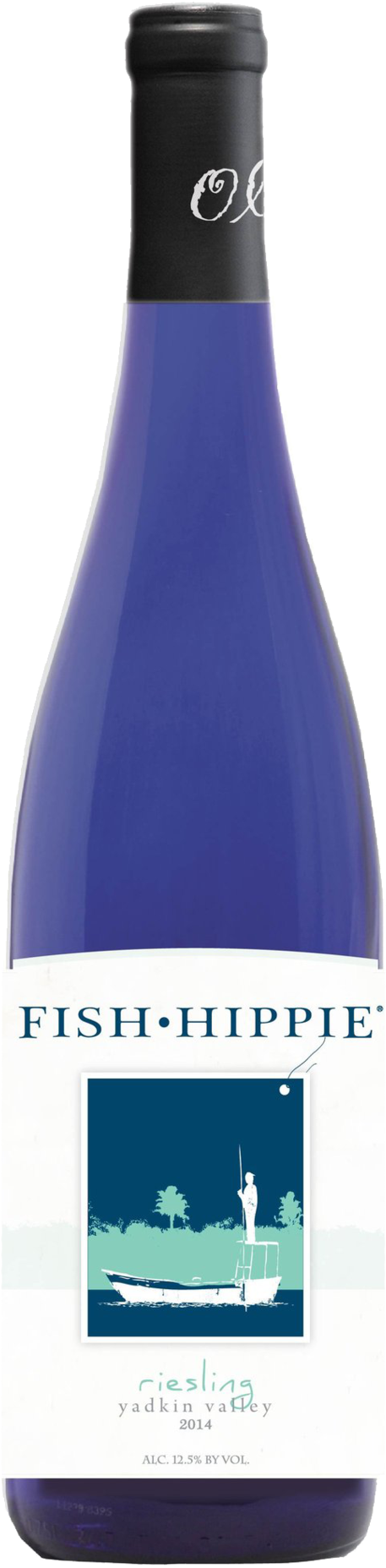 Fish Hippie Riesling - Glass Bottle (1060x1935), Png Download