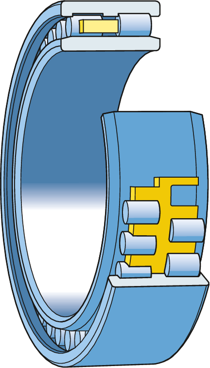 Fig - - Double Row Cylindrical Roller Bearing (432x754), Png Download