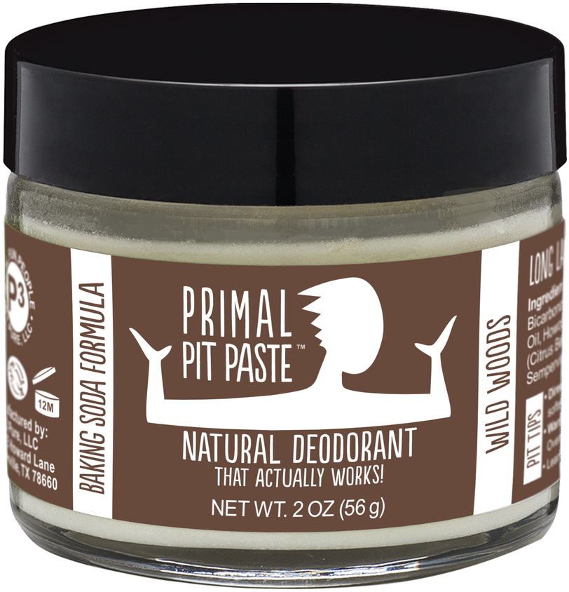 Baking Soda Wild Woods Natural Deodorant Jar - Primal Pit Paste (960x960), Png Download