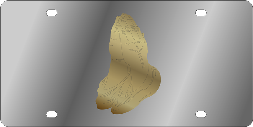 Christain Prayer Hands Stainless Steel License Plate - Illustration (900x500), Png Download