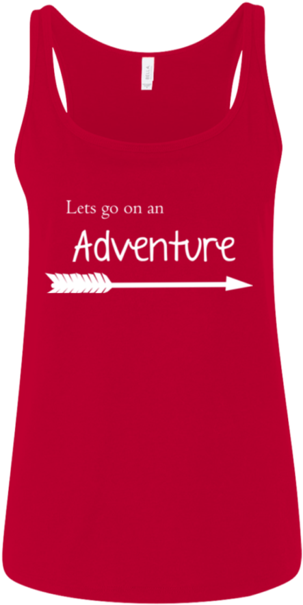 Let's Go On An Adventure Red Tank - Active Tank (900x900), Png Download