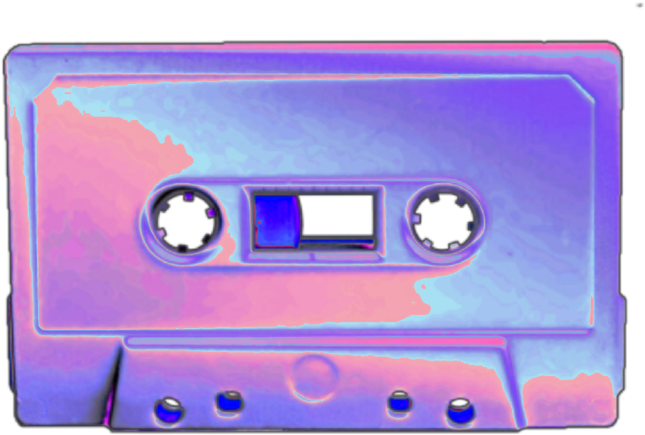 #music #fita #vhs #vhstape #holographic #purple #pink - Electronics (1024x738), Png Download