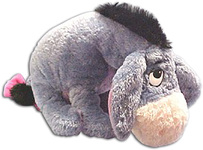 Large Eeyore Plush Toy Donkey Disney Stuffed Animal - Stuffed Toy (663x500), Png Download