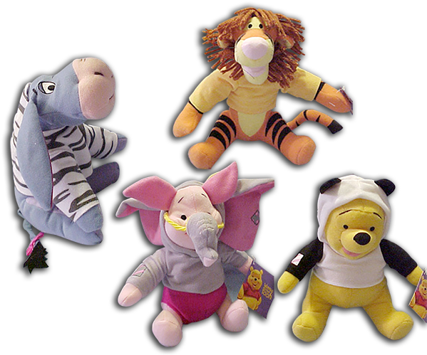 Winnie The Pooh Toys Zoo Pals Set Tigger Piglet Eeyore - Winnie The Pooh Zoo (625x500), Png Download
