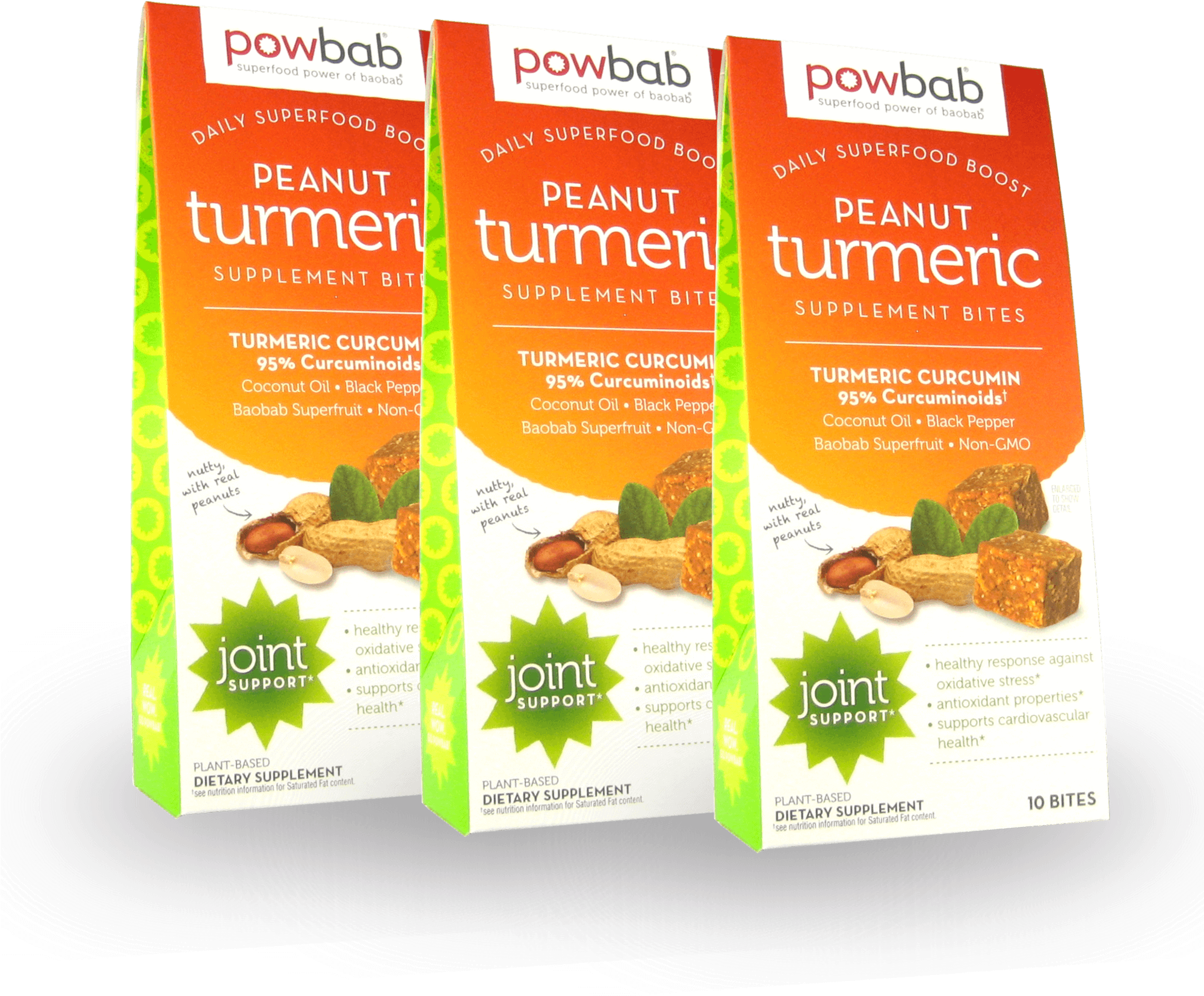 Powbab Peanut Turmeric Supplement Bites - Flyer (2000x2000), Png Download