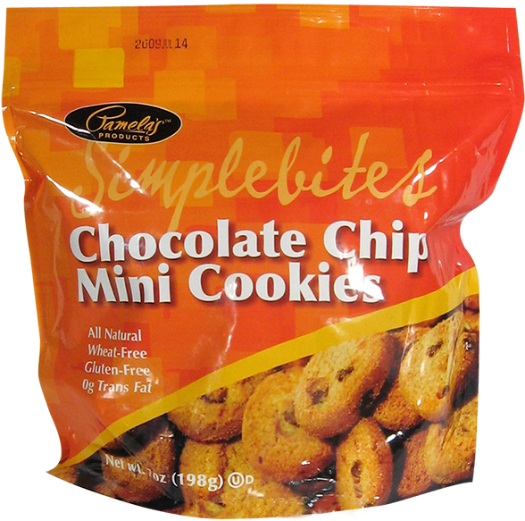 Pamelas Simplebites Mini Chocolate Chip Cookies Gluten - Texas Toast (650x650), Png Download
