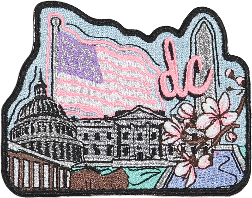 Washington Dc Sticker Patch - Embroidery (973x767), Png Download
