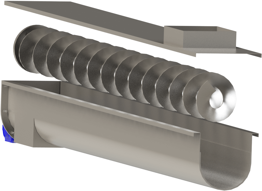 Screw Conveyor Slamex Inside - Knife (1274x1024), Png Download