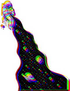 Astronaut Glitch Space Saturn Planet - Glitch Astronaut (240x311), Png Download