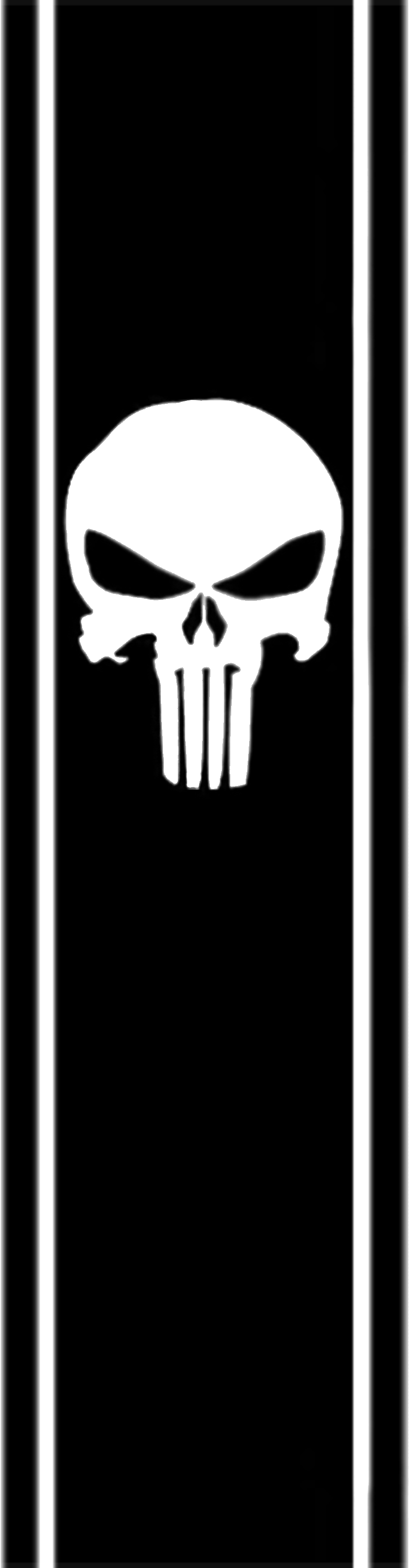 Punisher Skull Bed Panel Decals - Punisher Skull (826x3168), Png Download